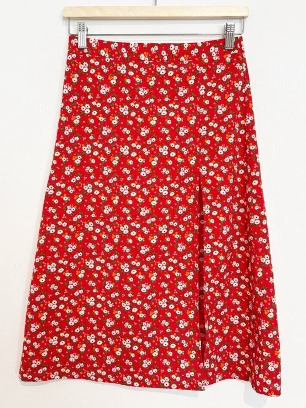 Adeirlina Floral High Rise Midi Skirt Boho Bohemian Peasant Party Summer Small